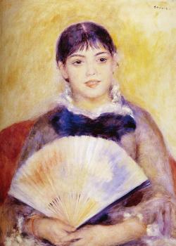 Pierre Auguste Renoir : Girl with a Fan